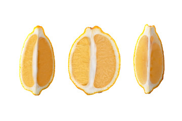 lemon fruit set isolated on white background. Clipping Path