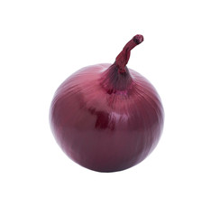 Onion isolated on a white background. One red onion isolated.