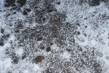 texture of ice on the ground