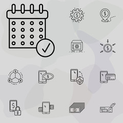 financial planner icon. banking and finance icons universal set for web and mobile