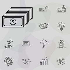money notes icon. banking and finance icons universal set for web and mobile