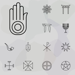 Jainism icon. religion icons universal set for web and mobile