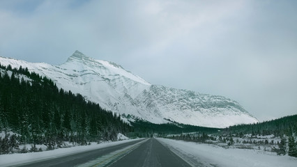 Trans-Canada Highway in Banff National Park in Alberta, Canada