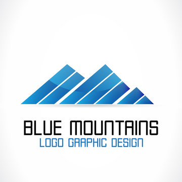 Logo mountains business id card vector 