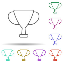 Bluetooth multi color icon. Simple thin line, outline vector of web icons for ui and ux, website or mobile application