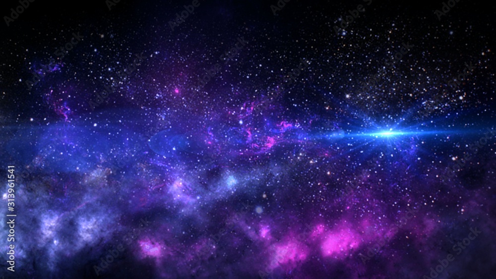 Wall mural science fiction wallpaper. beauty of deep space. colorful graphics for background, like water waves,