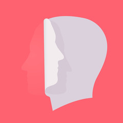 silhouette of a person in profile