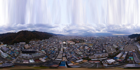 Kobe City, Aerial 360 VIew Panorama