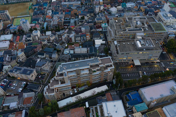 Fototapeta premium City Blocks of Kobe from Birds Eye View, Japan
