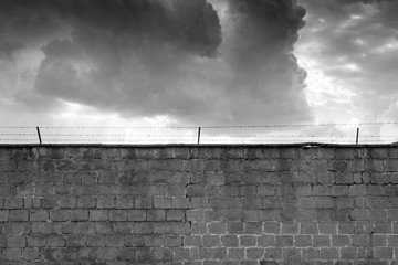 Sachsenhausen brick wall