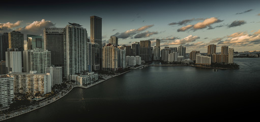 Fototapeta na wymiar Miami Skyline, Drone Photo