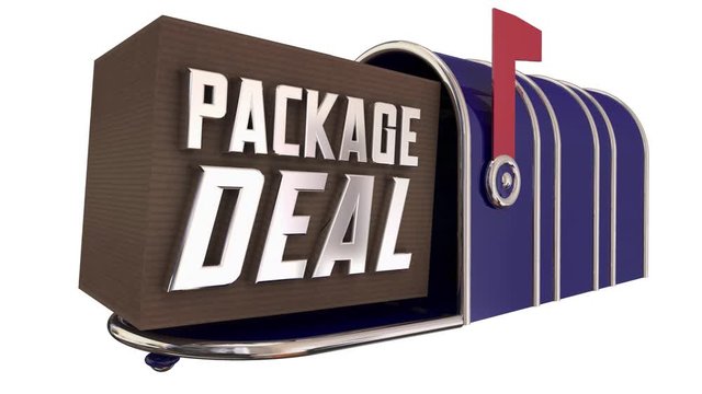 Package Deal Offer Savings Box Mailbox Delivery 3d Animation