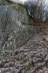 Basalt organ pipes under the castle of Somosko