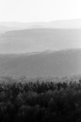 Fototapeta premium View of the North Hungarian Mountains from the Medves plateau