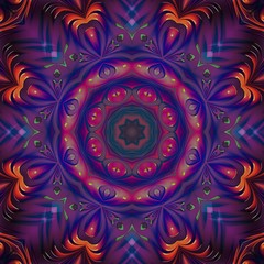 Kaleidoscope Mandala Art Design Abstract Background