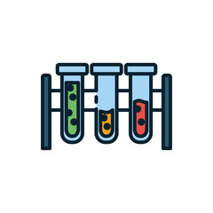 Isolated chemistry tubes vector design