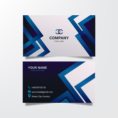 modern simple business card, print template. vector illustration