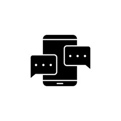 Smartphone chat bubbles icon. Simple connection sign icons for ui and ux, website or mobile application