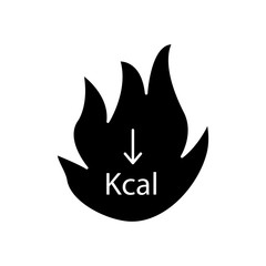 Fire kcal icon. Simple diet icons for ui and ux, website or mobile application