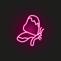 butterfly neon style icon. Simple thin line, outline vector of butterfly icons for ui and ux, website or mobile application