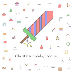 Christmas firework colored icon. christmas holiday icons universal set for web and mobile