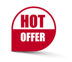 red vector banner hot offer