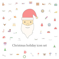 Santa Claus colored icon. christmas holiday icons universal set for web and mobile