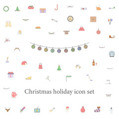 Christmas lights for poster colored icon. christmas holiday icons universal set for web and mobile