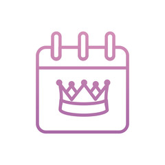 Isolated royal crown calendar vector design