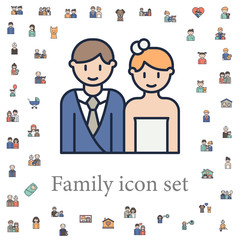 newlyweds icon. family icons universal set for web and mobile