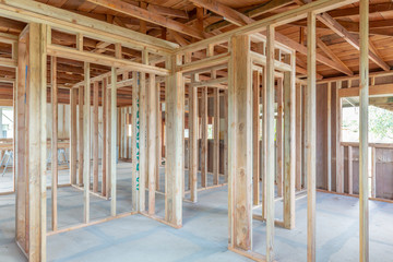 Interior construction home remodel framing project - 313975126