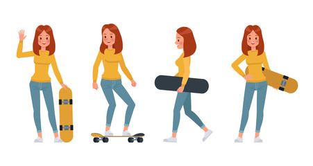 Woman character vector design. no6