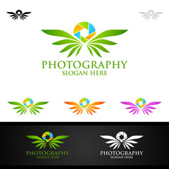 Fly Wing Camera Photography Logo