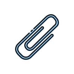 Isolated paper clip vector design