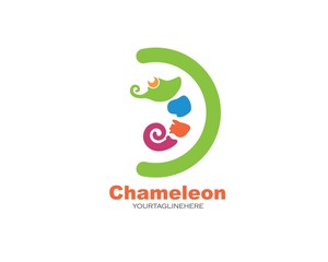 chameleon vector icon logo illustration design