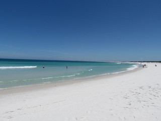 Partial view of Praia Grande in a day of few waves.