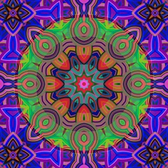 Kaleidoscope Mandala Art Design Abstract Background