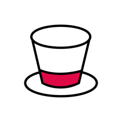 top hat accessory isolated icon