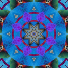 Kaleidoscope Mandala Art Design Abstract Background