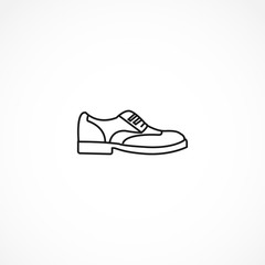 men shoes vector icon on white background