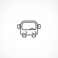 bus vector icon on white background