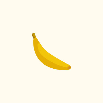 banana flat illustration on white background