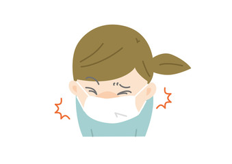 マスクをして咳・くしゃみ