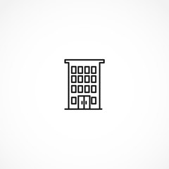 building icon. real estate vector icon on white background
