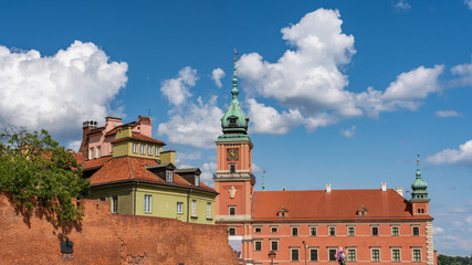 Obraz premium Warsawa, scenic old town panorama