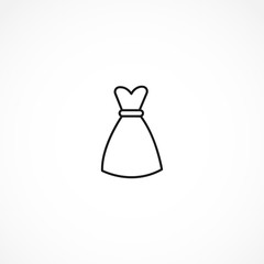 dress vector icon on white background