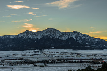 sunrise in mountains