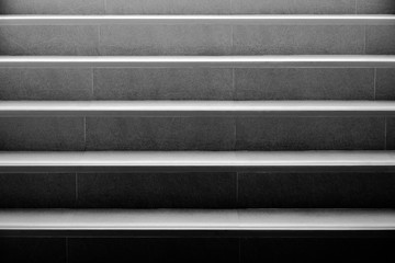 Black and white tone of down stairs concrete.