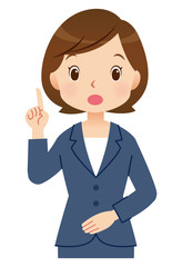 説明する女性　ビジネス