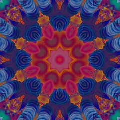 Kaleidoscope Mandala Art Design Abstract Background